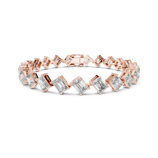Vintage 15.79 Round Cut Lab Grown & Natural Diamond Unique Delicate Classic Dainty Stackable Tennis Bracelet For Her - HIGHCARAT DIAMONDS