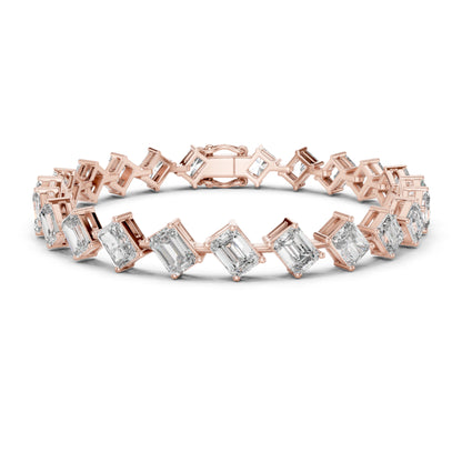 Vintage 15.79 Round Cut Lab Grown & Natural Diamond Unique Delicate Classic Dainty Stackable Tennis Bracelet For Her - HIGHCARAT DIAMONDS