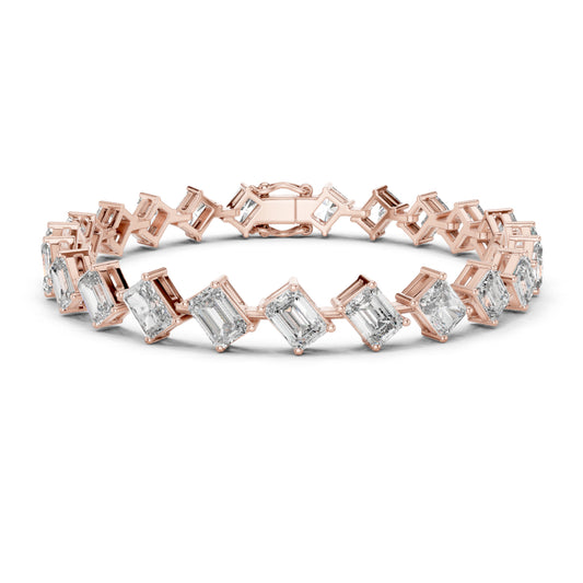 Vintage 15.79 Round Cut Lab Grown & Natural Diamond Unique Delicate Classic Dainty Stackable Tennis Bracelet For Her - HIGHCARAT DIAMONDS