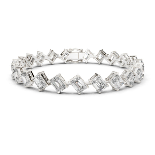 Vintage 15.79 Round Cut Lab Grown & Natural Diamond Unique Delicate Classic Dainty Stackable Tennis Bracelet For Her - HIGHCARAT DIAMONDS