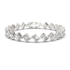 Vintage 15.79 Round Cut Lab Grown & Natural Diamond Unique Delicate Classic Dainty Stackable Tennis Bracelet For Her - HIGHCARAT DIAMONDS