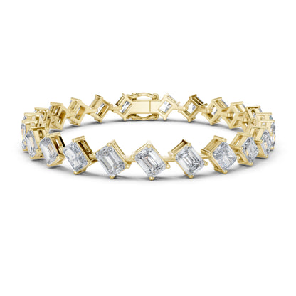 Vintage 15.79 Round Cut Lab Grown & Natural Diamond Unique Delicate Classic Dainty Stackable Tennis Bracelet For Her - HIGHCARAT DIAMONDS