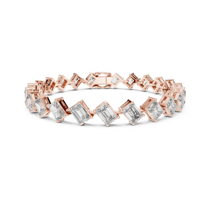 Vintage 15.79 Round Cut Lab Grown & Natural Diamond Unique Delicate Classic Dainty Stackable Tennis Bracelet For Her - HIGHCARAT DIAMONDS