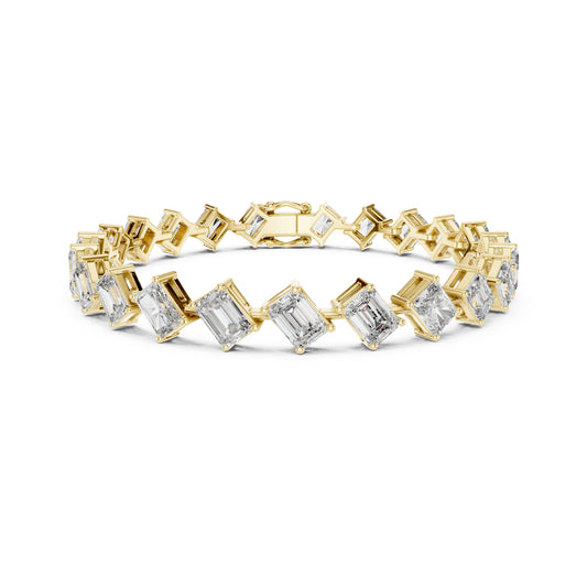 Vintage 15.79 Round Cut Lab Grown & Natural Diamond Unique Delicate Classic Dainty Stackable Tennis Bracelet For Her - HIGHCARAT DIAMONDS