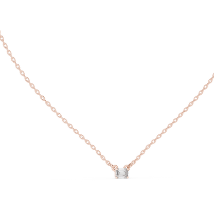 Emerald Shape Vintage 14k Solid Gold Diamond Pendant For Women Daily Wear - HIGHCARAT DIAMONDS