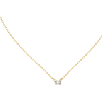 Emerald Shape Vintage 14k Solid Gold Diamond Pendant For Women Daily Wear - HIGHCARAT DIAMONDS