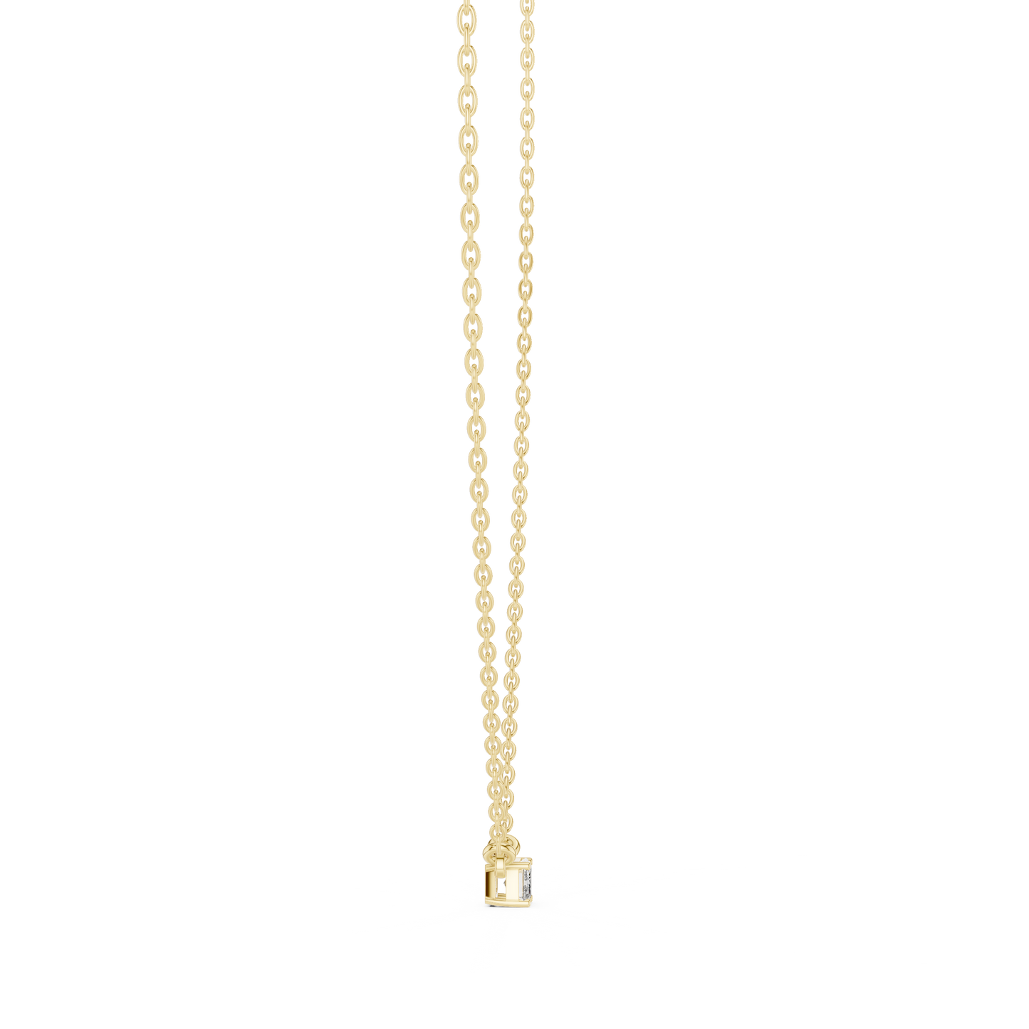 Emerald Shape Vintage 14k Solid Gold Diamond Pendant For Women Daily Wear - HIGHCARAT DIAMONDS