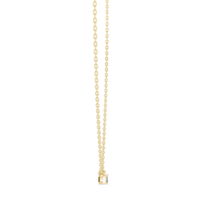 Emerald Shape Vintage 14k Solid Gold Diamond Pendant For Women Daily Wear - HIGHCARAT DIAMONDS