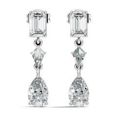 2.20 Ct Kite & Emerald Shape Lab Grown Diamond 14k Solid Gold Pear Drop Classic Studs Earrings - HIGHCARAT DIAMONDS