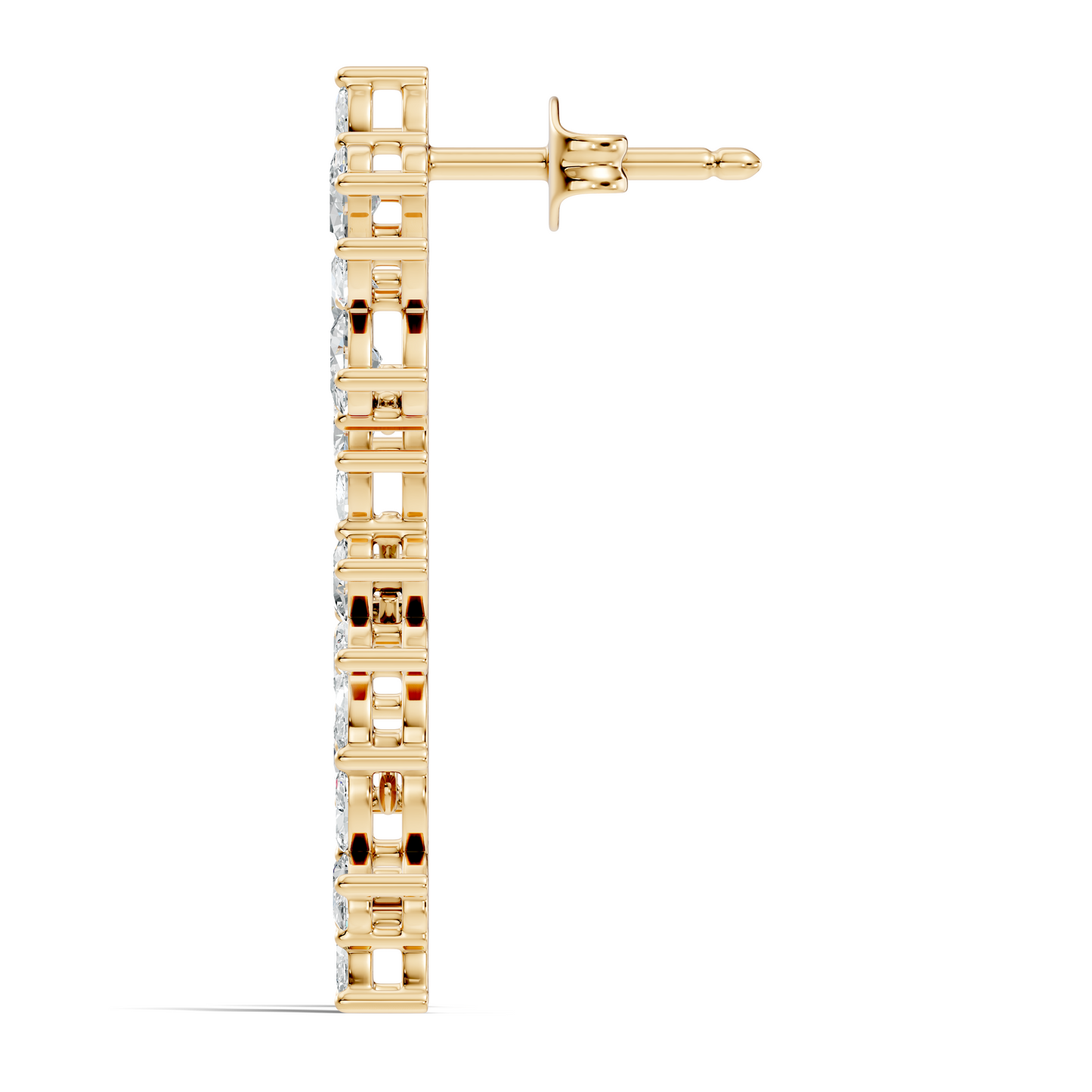 1.75 CT Oval Marquise Cut Diamond Cluster Stud Earrings In 14K Solid Gold - HIGHCARAT DIAMONDS