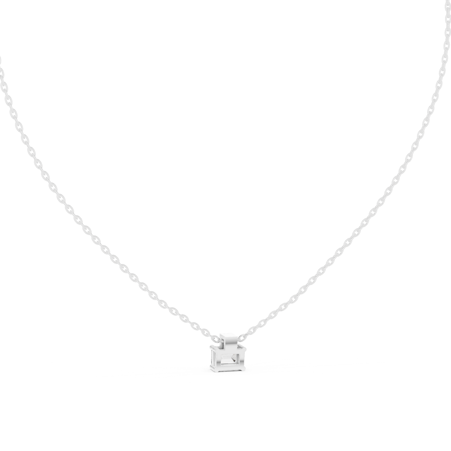 Stunning 10k Solid Rose Gold Round & Emerald Shape Lab Grown Ethically wear Diamond Pendant For Her - HIGHCARAT DIAMONDS