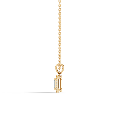 Emerald Cut Lab-Grown Diamond Halo Pendant Perfect Gift For Women's - HIGHCARAT DIAMONDS