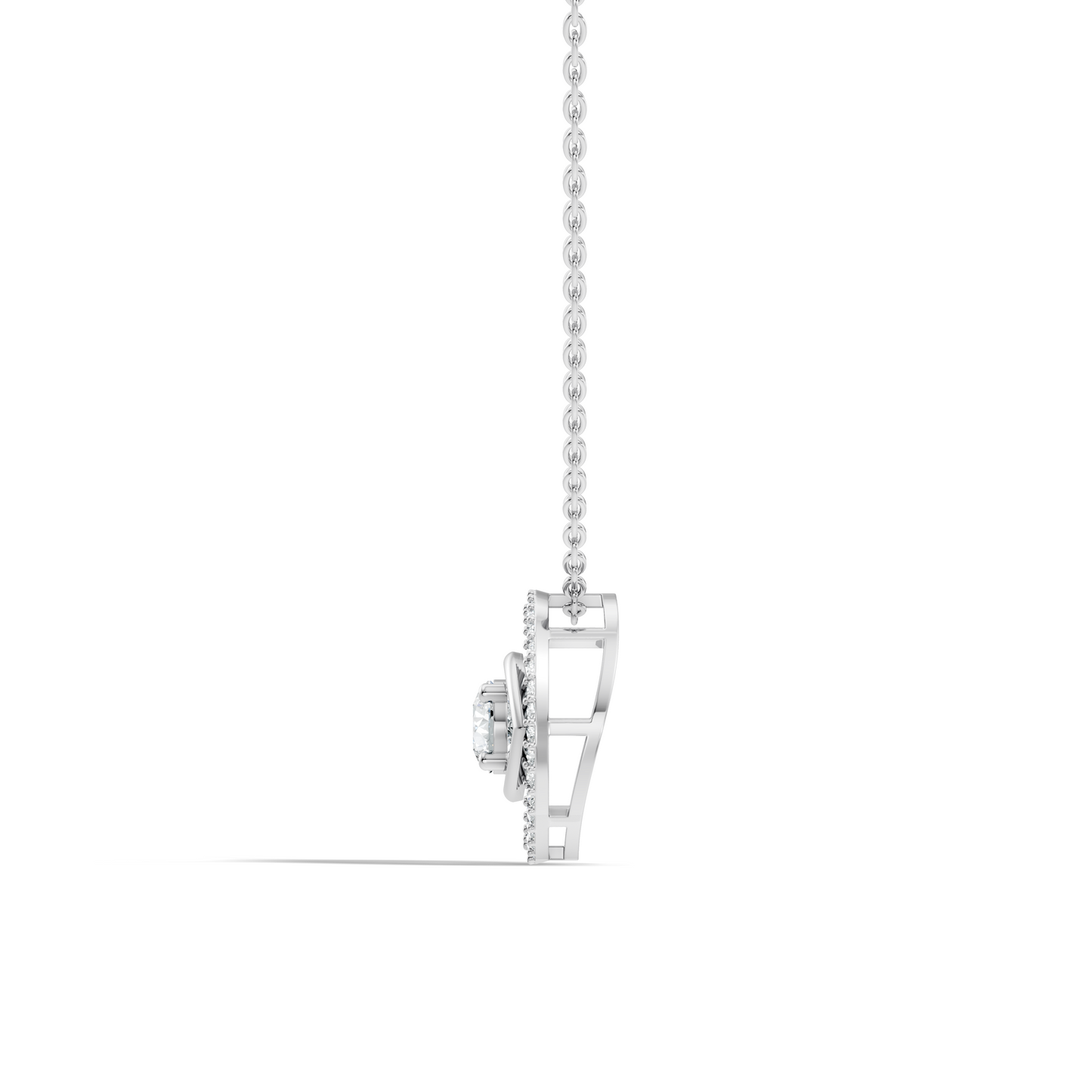 Round Eternal Vision Lab-Grown Diamond  Circle Pendant Necklace Modern Minimalist Jewelry For Women - HIGHCARAT DIAMONDS