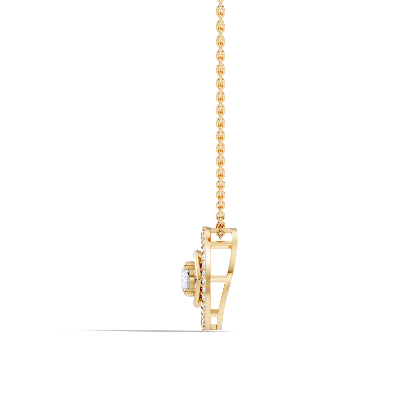 Round Eternal Vision Lab-Grown Diamond  Circle Pendant Necklace Modern Minimalist Jewelry For Women - HIGHCARAT DIAMONDS