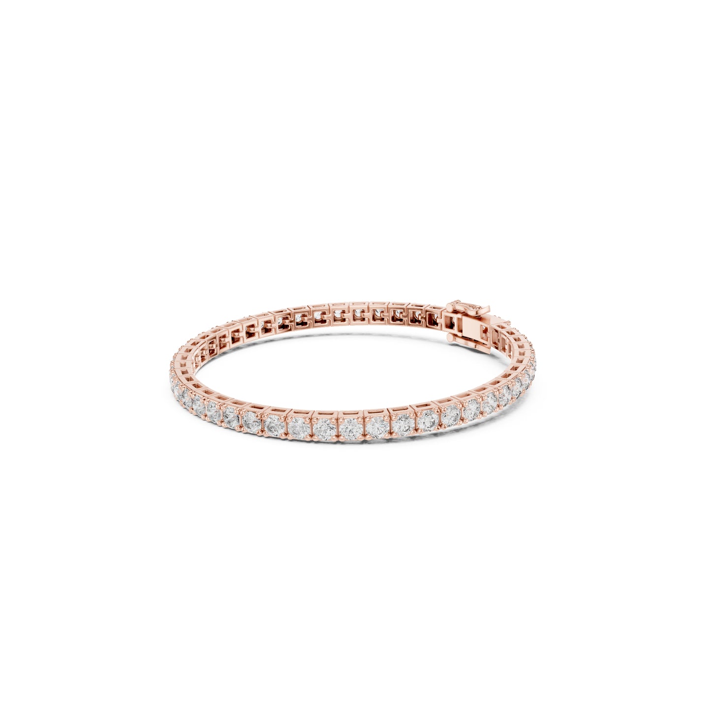 9.25 Ct Round Shape Top Grade Lab Grown Diamond 14k Solid Gold  Unique Fabulous Tennis Wedding Bracelet