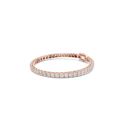 9.25 Ct Round Shape Top Grade Lab Grown Diamond 14k Solid Gold  Unique Fabulous Tennis Wedding Bracelet