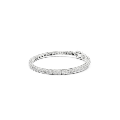 9.25 Ct Round Shape Top Grade Lab Grown Diamond 14k Solid Gold  Unique Fabulous Tennis Wedding Bracelet