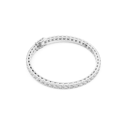 9.25 Ct Round Shape Top Grade Lab Grown Diamond 14k Solid Gold  Unique Fabulous Tennis Wedding Bracelet