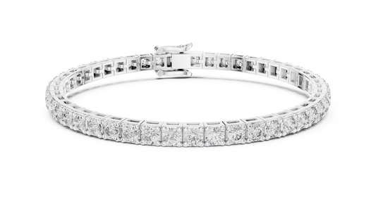 11.10 Ct Round Shape Top Grade Lab Grown Diamond 14k Solid Gold  Unique Fabulous Tennis Wedding Bracelet