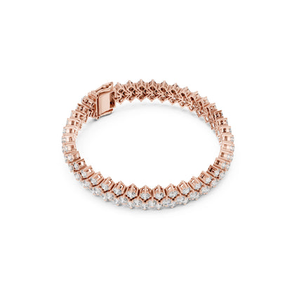 6.00Ct Round Cut Top Grade Diamond Elegant Three Row Prong Set Classic Wedding Tennis Bracelet For Women's