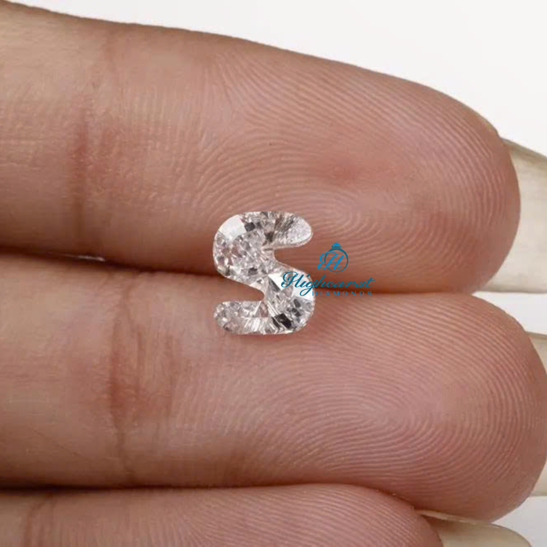 Stylish S Letter Diamond Shining Personalized Stone For Designer Jewelry & Gifts - HIGHCARAT DIAMONDS