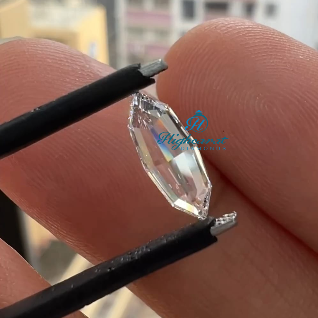 Marquise Shape Step Cut Diamond Flawless Clarity Lab Grown Dainty Classic Diamond - HIGHCARAT DIAMONDS