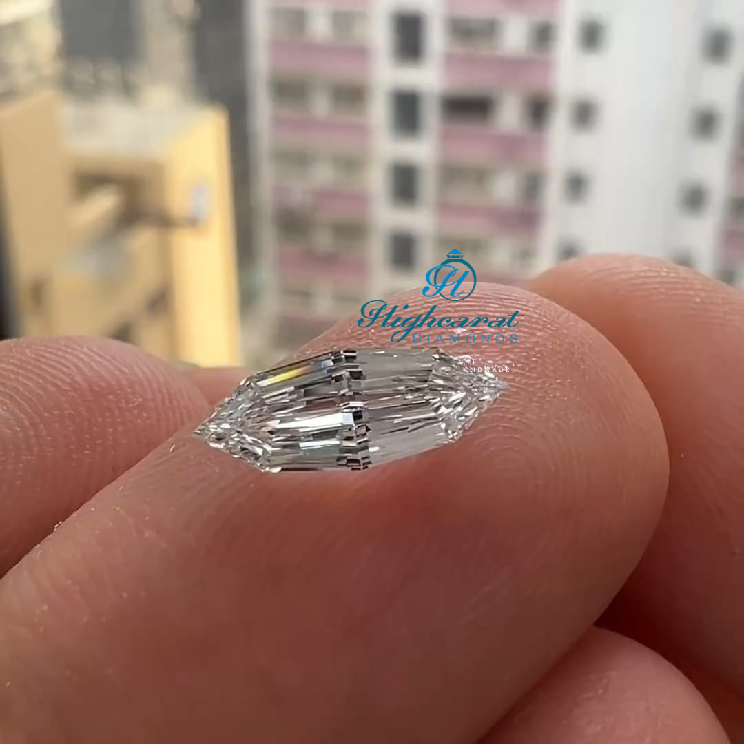 Marquise Shape Step Cut Diamond Flawless Clarity Lab Grown Dainty Classic Diamond - HIGHCARAT DIAMONDS