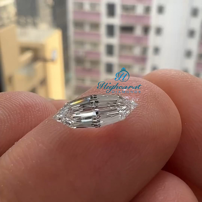 Marquise Shape Step Cut Diamond Flawless Clarity Lab Grown Dainty Classic Diamond - HIGHCARAT DIAMONDS