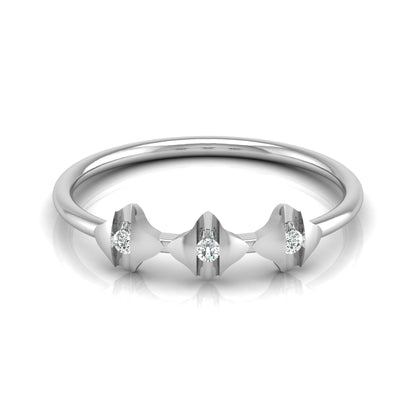 Fancy Round Diamond Ring For Women's In 14 KT Solid Gold Modern And Secure Design - HIGHCARAT DIAMONDS