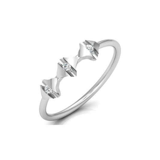 Fancy Round Diamond Ring For Women's In 14 KT Solid Gold Modern And Secure Design - HIGHCARAT DIAMONDS