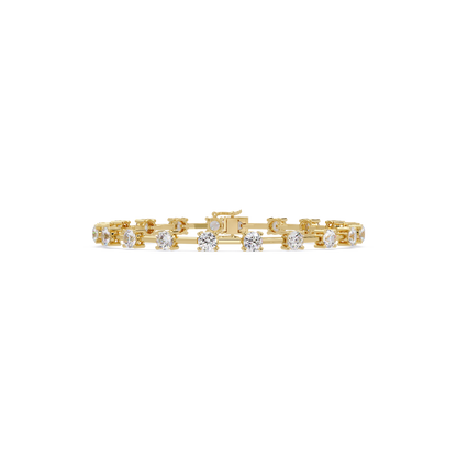 Floating Lab Grown Round Diamond Line Bracelet - HIGHCARAT DIAMONDS