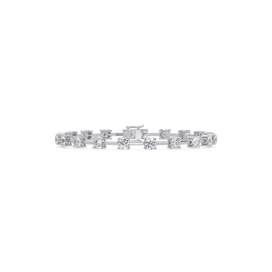 Floating Lab Grown Round Diamond Line Bracelet - HIGHCARAT DIAMONDS