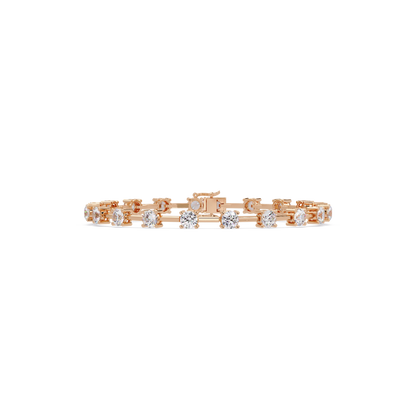 Floating Lab Grown Round Diamond Line Bracelet - HIGHCARAT DIAMONDS