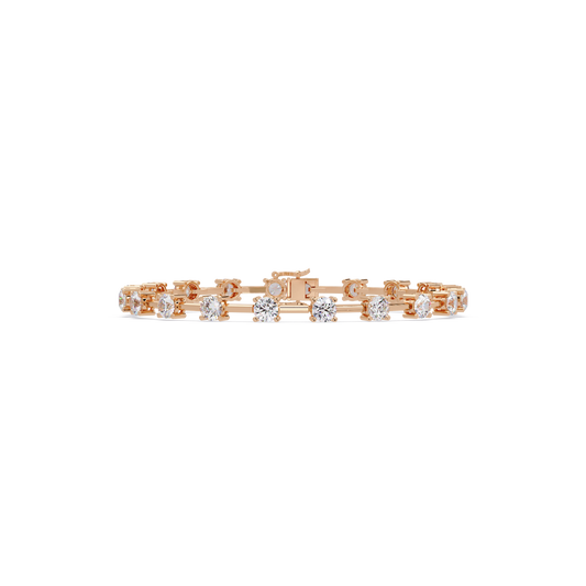 Floating Lab Grown Round Diamond Line Bracelet - HIGHCARAT DIAMONDS