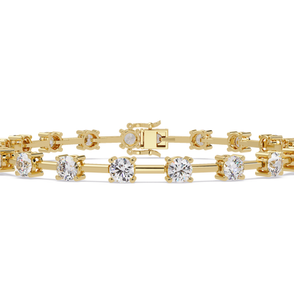 Floating Lab Grown Round Diamond Line Bracelet - HIGHCARAT DIAMONDS