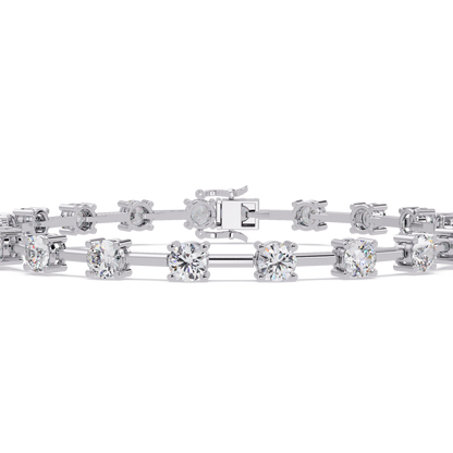 Floating Lab Grown Round Diamond Line Bracelet - HIGHCARAT DIAMONDS