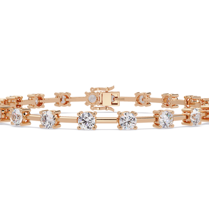Floating Lab Grown Round Diamond Line Bracelet - HIGHCARAT DIAMONDS