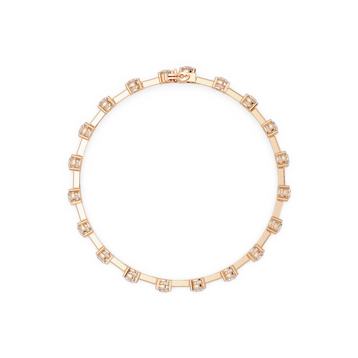 Floating Lab Grown Round Diamond Line Bracelet - HIGHCARAT DIAMONDS