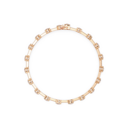 Floating Lab Grown Round Diamond Line Bracelet - HIGHCARAT DIAMONDS