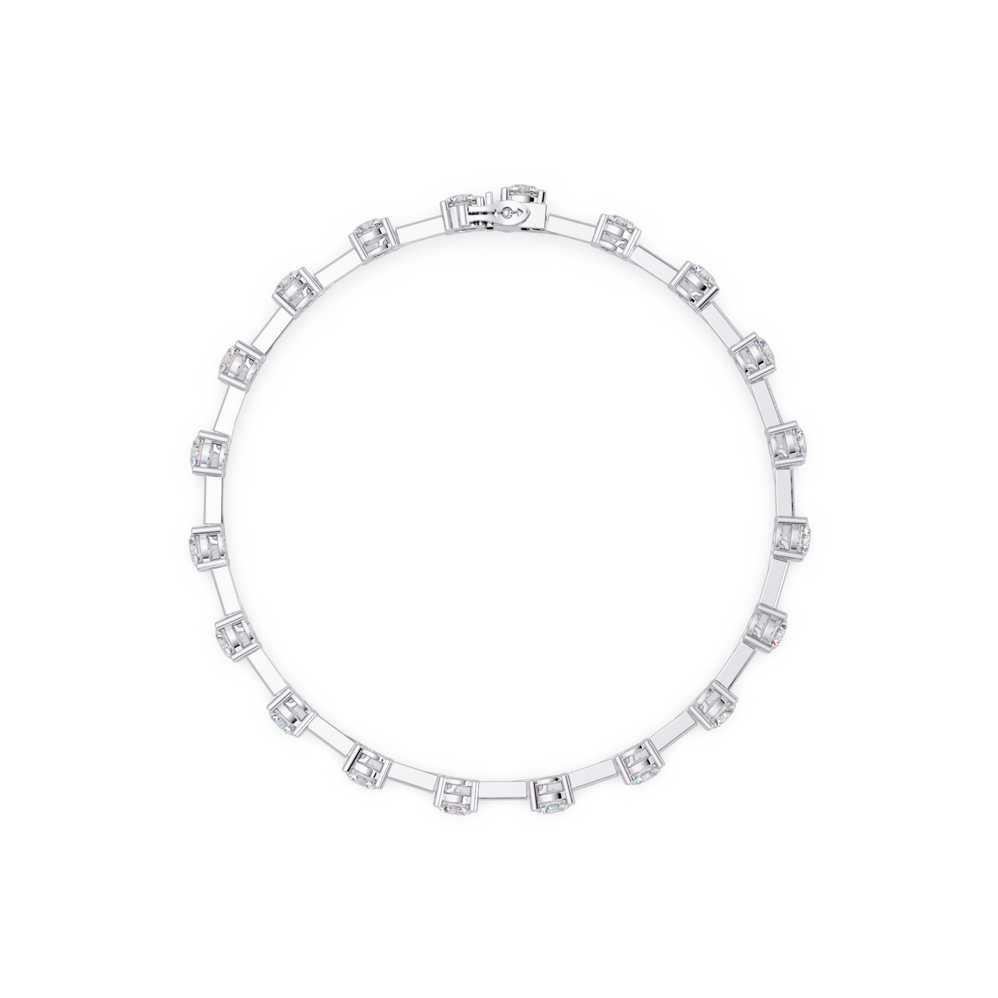 Floating Lab Grown Round Diamond Line Bracelet - HIGHCARAT DIAMONDS