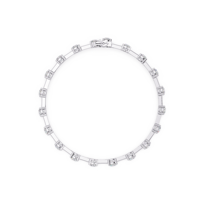 Floating Lab Grown Round Diamond Line Bracelet - HIGHCARAT DIAMONDS