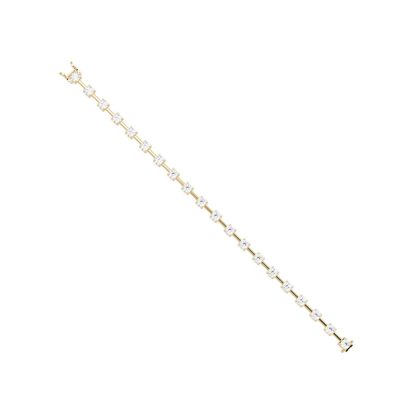 Floating Lab Grown Round Diamond Line Bracelet - HIGHCARAT DIAMONDS