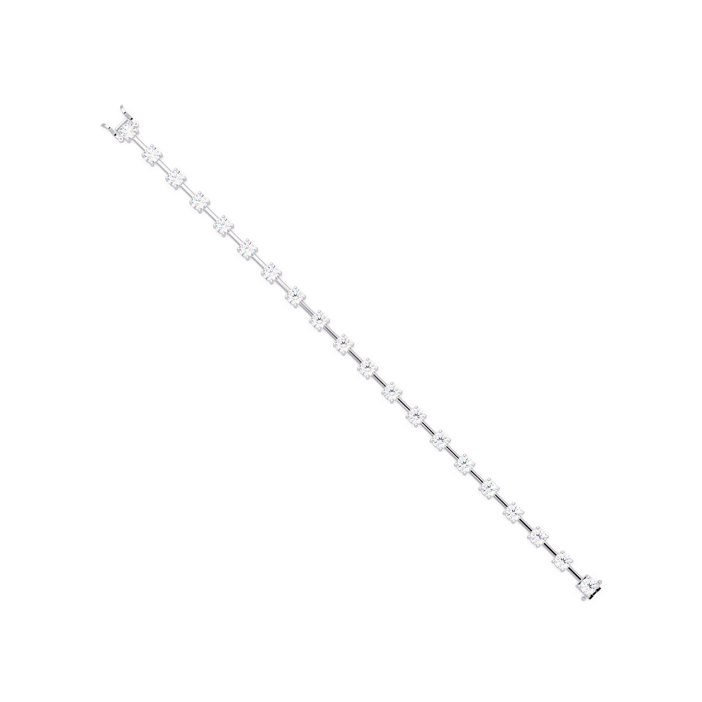 Floating Lab Grown Round Diamond Line Bracelet - HIGHCARAT DIAMONDS