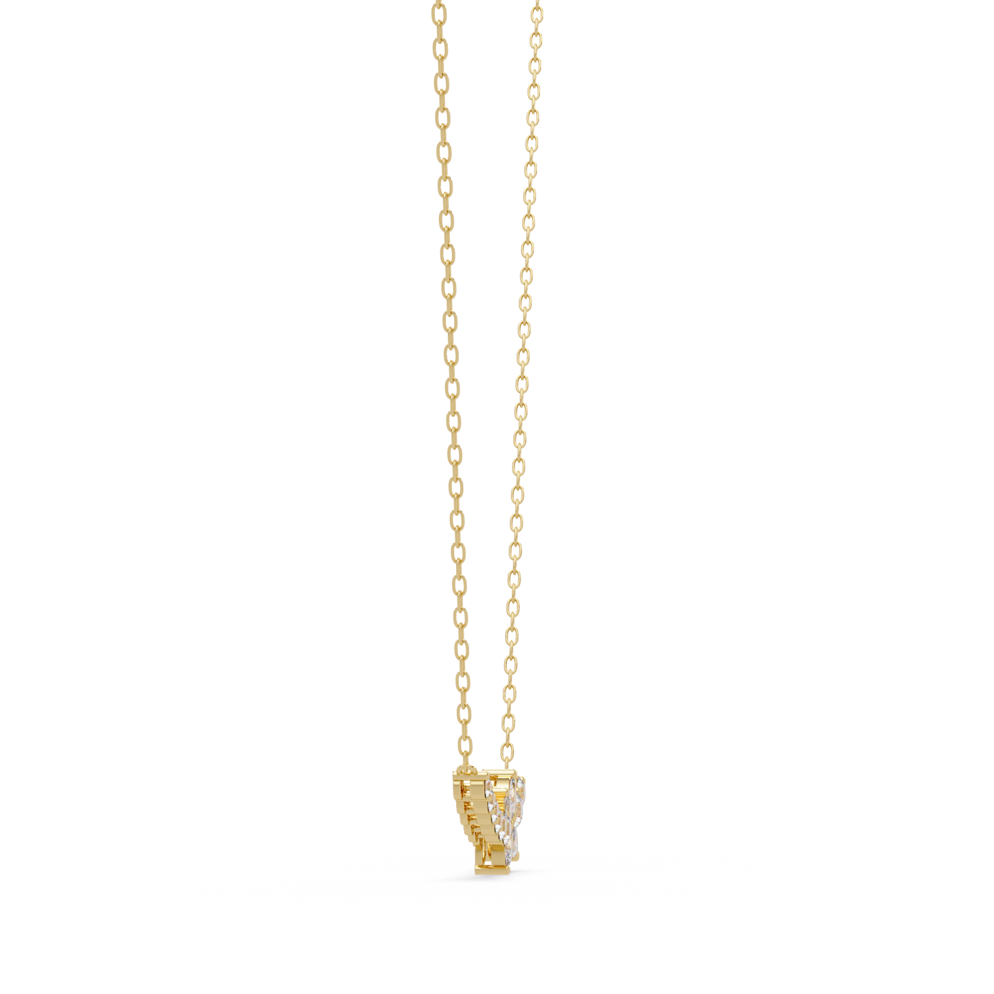 Floral Cluster Lab-Grown Diamond Necklace in White Gold - HIGHCARAT DIAMONDS