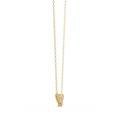 Floral Cluster Lab-Grown Diamond Necklace in White Gold - HIGHCARAT DIAMONDS