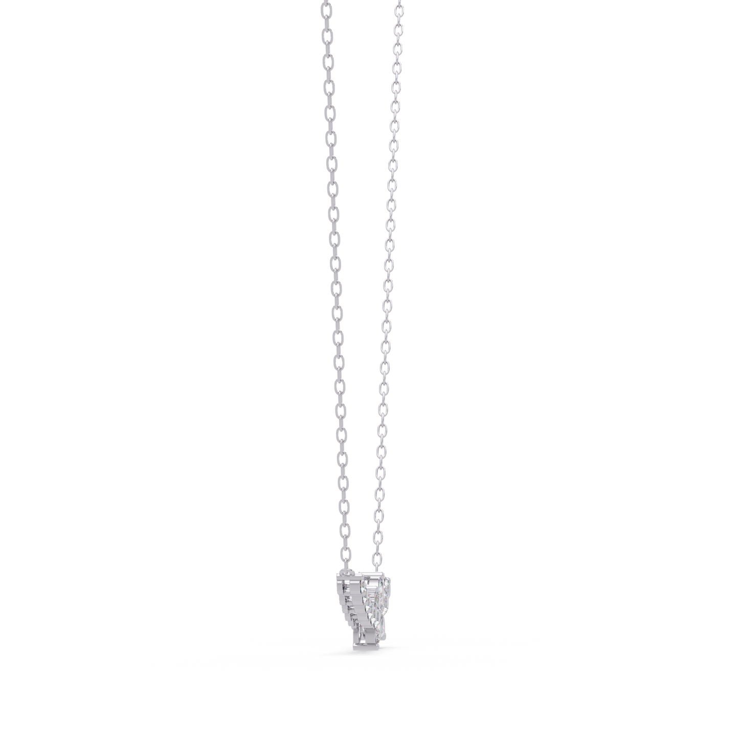 Floral Cluster Lab-Grown Diamond Necklace in White Gold - HIGHCARAT DIAMONDS