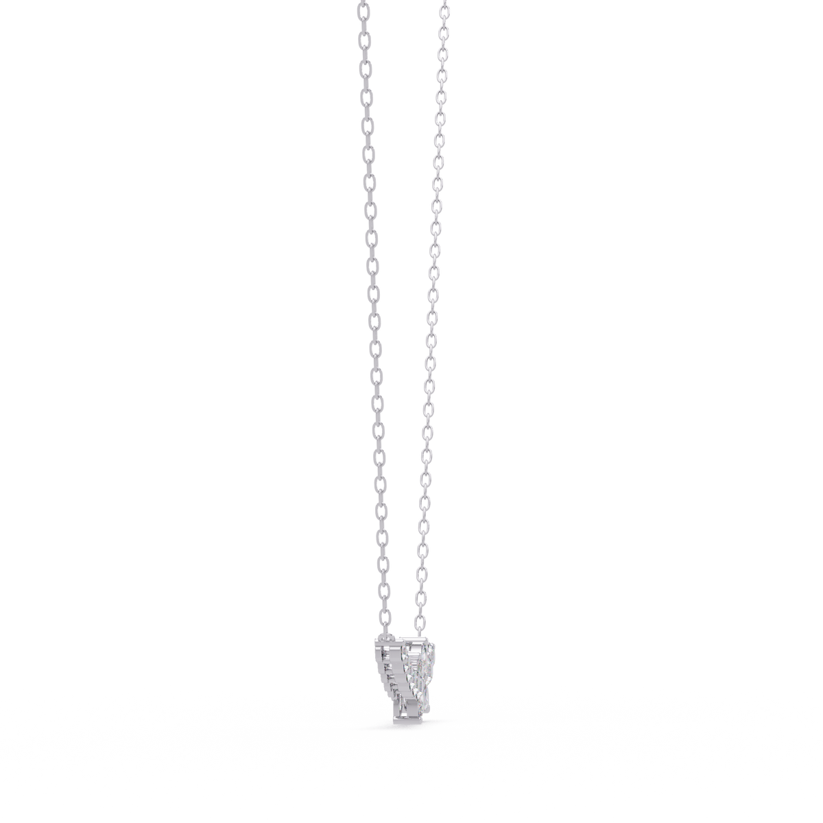 Floral Cluster Lab-Grown Diamond Necklace in White Gold - HIGHCARAT DIAMONDS