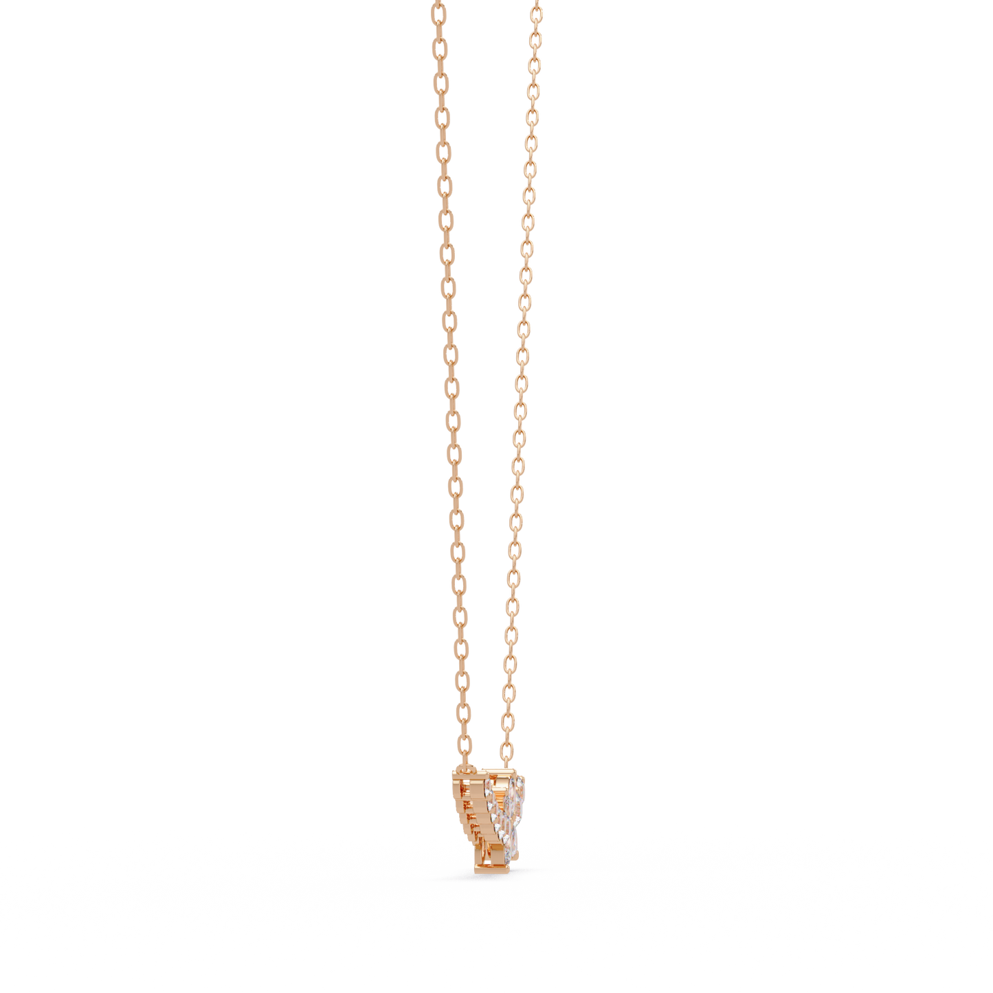 Floral Cluster Lab-Grown Diamond Necklace in White Gold - HIGHCARAT DIAMONDS