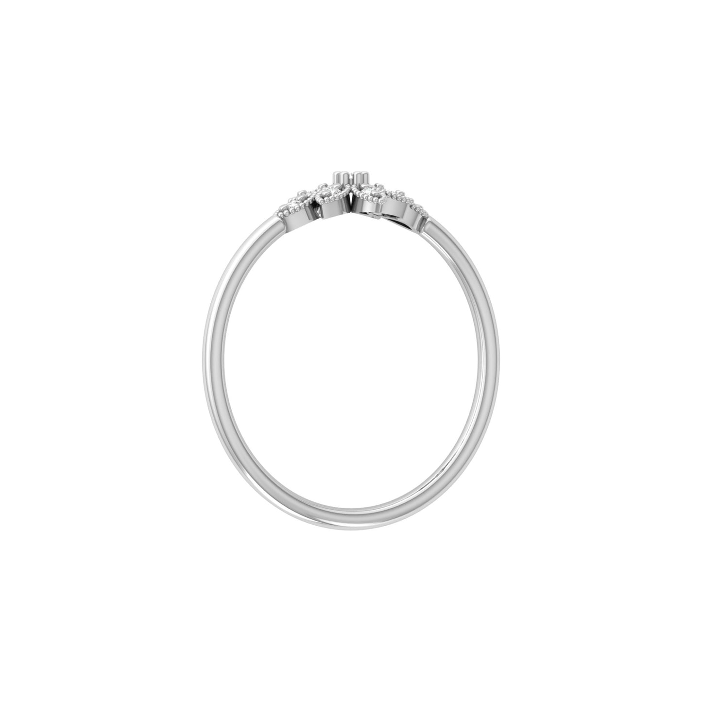 Floral Diamond Cluster Ring for Women's Elegant Flower Design Band in 18K Solid Gold - HIGHCARAT DIAMONDS