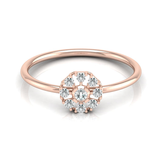 Floral Diamond Ring For Her In 14KT Solid Gold Wearable Art For Daily Elegance - HIGHCARAT DIAMONDS